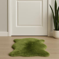 2' x 3' Sage New Zealand Lambs Wool Area Rug — sheepskin area rug 10
