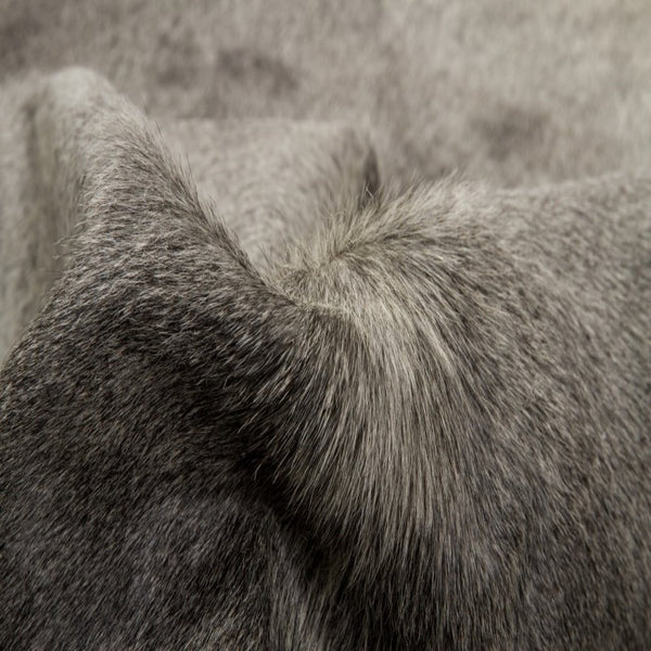 Gray Cowhide Area Rug – Handmade, Stain Resistant alternate view