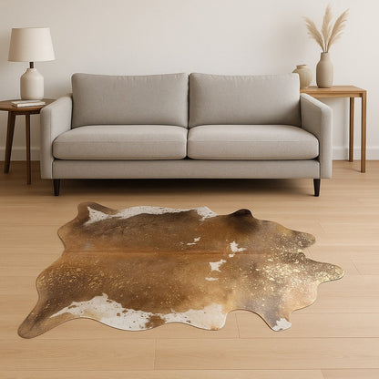 Brown Cowhide Area Rug – Soft, Modern Statement Decor