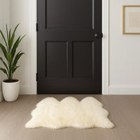 3' x 5' Trio Natural Sheepskin Area Rug — sheepskin area rug 9
