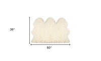 3' x 5' Trio Natural Sheepskin Area Rug — sheepskin area rug 5