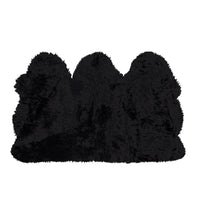 3' x 5' Black Natural Sheepskin Area Rug — sheepskin area rug 5