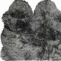3' x 5' Gray Natural Sheepskin Area Rug — sheepskin area rug 6