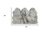 3' x 5' Gray Ombre Natural Sheepskin Area Rug — sheepskin area rug 2