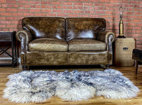 3' x 5' Gray Ombre Natural Sheepskin Area Rug — sheepskin area rug 1