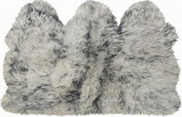 3' x 5' Gray Ombre Natural Sheepskin Area Rug — sheepskin area rug 4