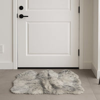 3' x 5' Gray Ombre Natural Sheepskin Area Rug — sheepskin area rug 5