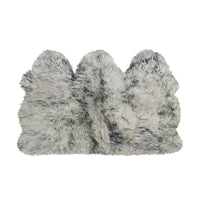 3' x 5' Gray Ombre Natural Sheepskin Area Rug — sheepskin area rug 6
