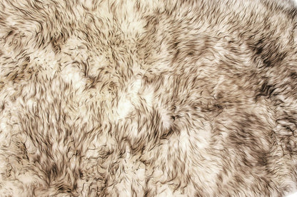 3' x 5' Trio Brown Ombre Natural Sheepskin Area Rug