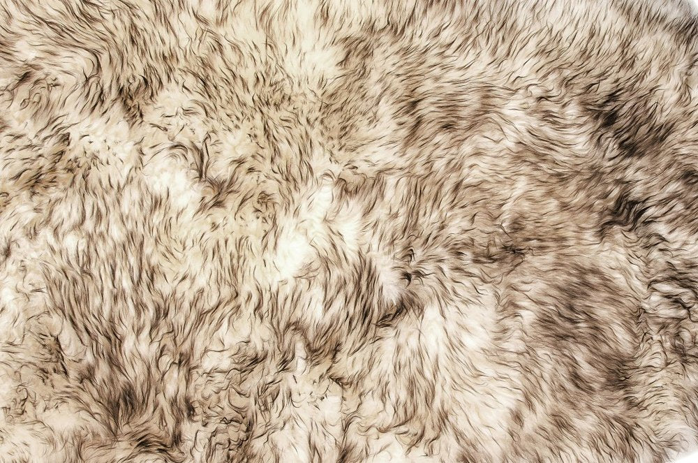3' x 5' Brown Ombre Natural Sheepskin Area Rug — sheepskin area rug