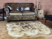 3' x 5' Brown Ombre Natural Sheepskin Area Rug — sheepskin area rug 2