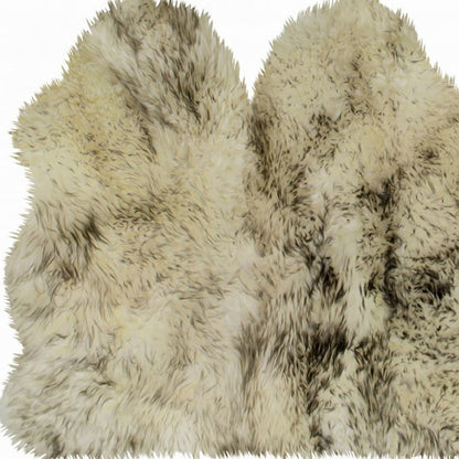 3' x 5' Trio Brown Ombre Natural Sheepskin Area Rug