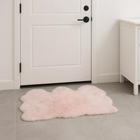 3' x 5' Pink Natural Sheepskin Area Rug — sheepskin area rug 7