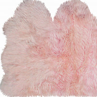 3' x 5' Pink Natural Sheepskin Area Rug — sheepskin area rug 5