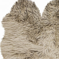 3' x 5' Taupe Natural Sheepskin Area Rug — sheepskin area rug 4