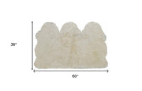 3' x 5' Golden Natural Sheepskin Area Rug — sheepskin area rug 3