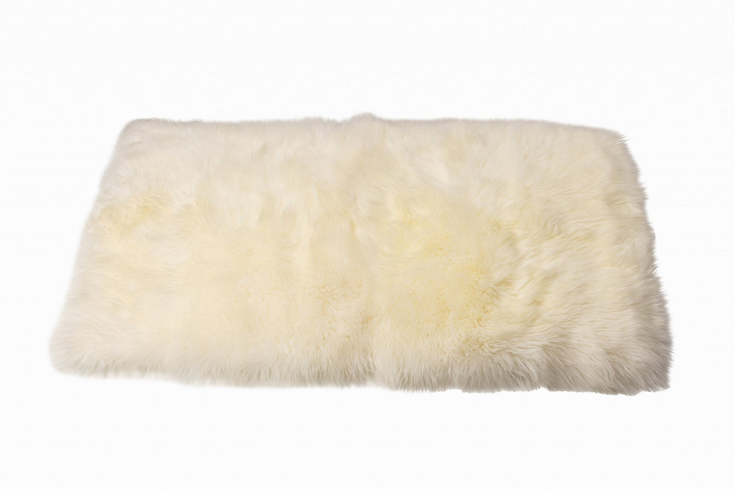 3' x 5' Natural Rectangular Off-White Sheepskin Area Rug