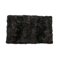 3' X 5' Black Natural Rectangular Sheepskin Area Rug 9