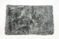 3' X 5' Gray Natural Rectangular Sheepskin Area Rug 1