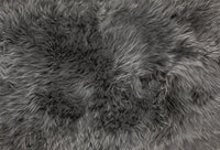 3' X 5' Gray Natural Rectangular Sheepskin Area Rug 2