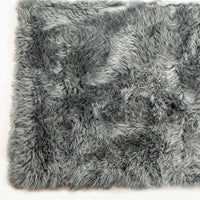 3' X 5' Gray Natural Rectangular Sheepskin Area Rug 8
