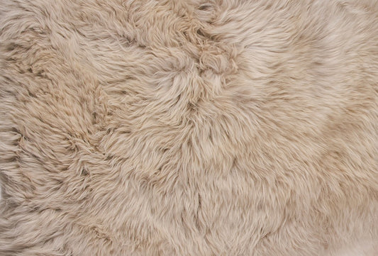 3' X 5' Taupe Genuine Sheepskin Area Rug