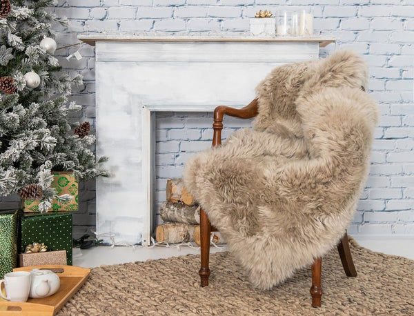 3' X 5' Taupe Genuine Sheepskin Area Rug alternate view