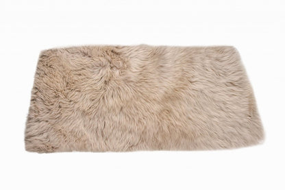 3' x 5' Taupe Genuine Sheepskin Area Rug | Natural New Zealand Sheepskin Rug for Bedrooms, Living Rooms & Entryways