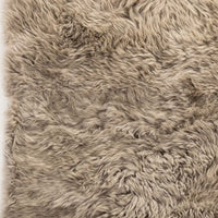 3' X 5' Taupe Genuine Sheepskin Area Rug 5