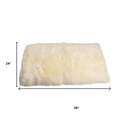 2' X 5' Natural Rectangular Sheepskin Area Rug