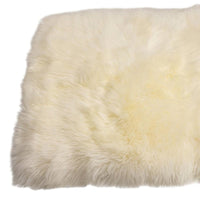 2' X 5' Natural Rectangular Sheepskin Area Rug 8
