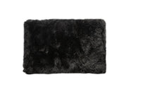 2' X 5' Black Natural Rectangular Sheepskin Area Rug 7