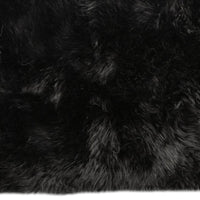2' X 5' Black Natural Rectangular Sheepskin Area Rug 8