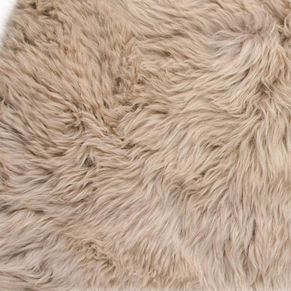 "Taupe Sheepskin Area Rug - 2' x 3' | Handcrafted | Luxurious Comfort"