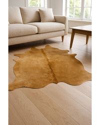 Taupe Cowhide Print Area Rug – Soft, Modern Accent in Living Room — cowhide area rug 5