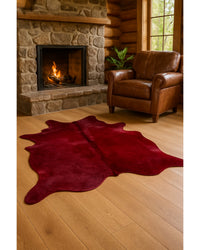 Brown Cowhide Area Rug – Modern Textured Accent in Cabin Living Room — cowhide area rug 32