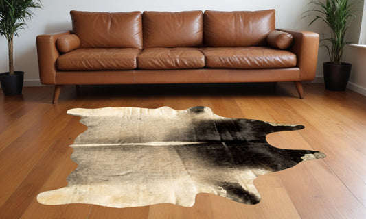 5' X 7' Grey Normande Cowhide Ombre Cowhide Handmade Area Rug