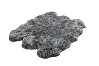 5' x 6' Black Wool Sheepskin Handmade Area Rug — sheepskin area rug 3