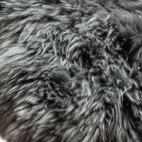5' x 6' Black Wool Sheepskin Handmade Area Rug — sheepskin area rug 4