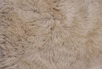 5' x 6' Taupe Wool Sheepskin Handmade Area Rug — sheepskin area rug 2