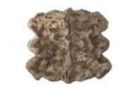 5' x 6' Taupe Wool Sheepskin Handmade Area Rug — sheepskin area rug 3