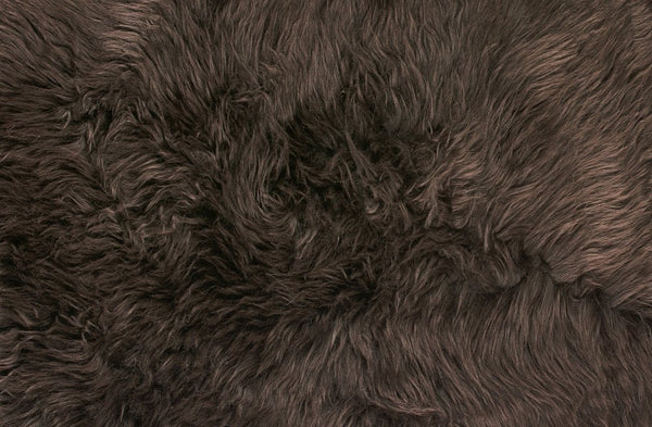 6' X 6' Chocolate Wool Sheepskin Handmade Area Rug alternate view
