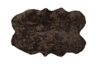 4' X 6' Chocolate Faux Sheepskin Flokati Washable Non Skid Area Rug 3