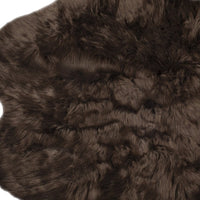4' X 6' Chocolate Faux Sheepskin Flokati Washable Non Skid Area Rug 4