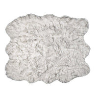 5' X 6' Grey Ombre Faux Sheepskin Non Skid Area Rug 4