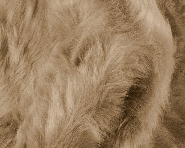 5' X 6' Tan Faux Sheepskin Shag Washable Area Rug alternate view