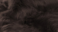 5' X 6' Chocolate Faux Sheepskin Non Skid Area Rug 2