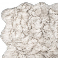 5' X 6' Chocolate Ombre Faux Sheepskin Non Skid Area Rug — sheepskin area rug 3