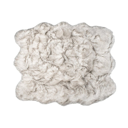 5' X 6' Chocolate Ombre Faux Sheepskin Non Skid Area Rug