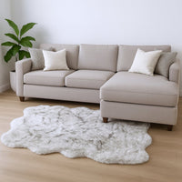 5' X 6' Chocolate Ombre Faux Sheepskin Non Skid Area Rug — sheepskin area rug 5